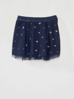 Gonna In Tulle Motivo 'cuori'