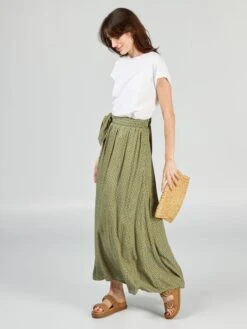 Gonna Lunga Con Cintura Da Annodare