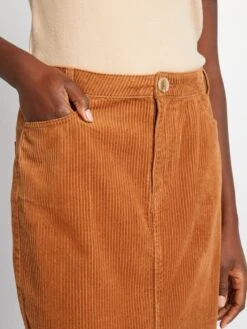 Gonna Lunga In Velluto -Kiabi gonna lunga in velluto marrone azo25 1 frb4