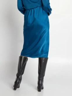 Gonna Lunga Premaman In Raso -Kiabi gonna lunga premaman in raso blu asv65 1 frb3