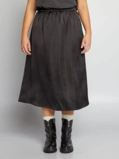 Gonna Midi Effetto Satinato -Kiabi gonna midi effetto satinato nero ats53 1 frb4