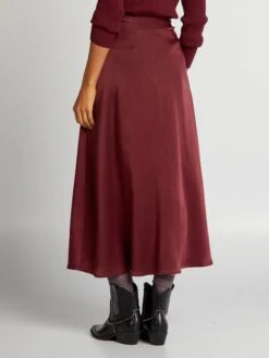Gonna Midi In Raso -Kiabi gonna midi in raso rosso axz49 5 frb3