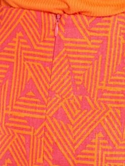 Gonna Midi Stampata In Lino -Kiabi gonna midi stampata in lino rosa aej50 1 frb5