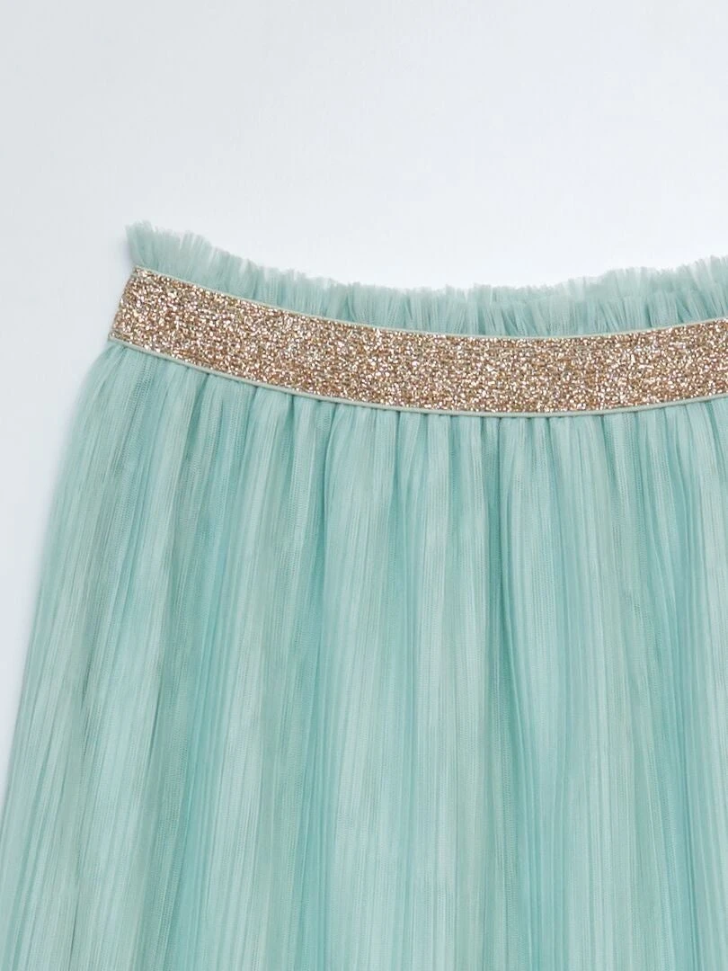 Gonna Plissettata In Tulle Con Cintura Con Paillettes 2 Gonna Plissettata In Tulle Con Cintura Con Paillettes - immagine 2