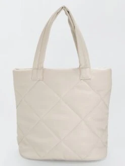 Grande Borsa In Similpelle Trapuntata