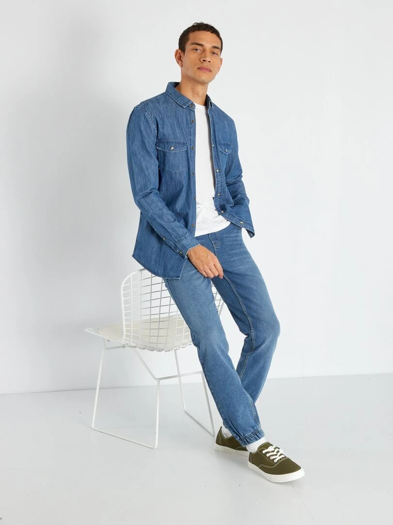 Jeans Joggers Con Vita Elasticizzata 1 Jeans Joggers Con Vita Elasticizzata