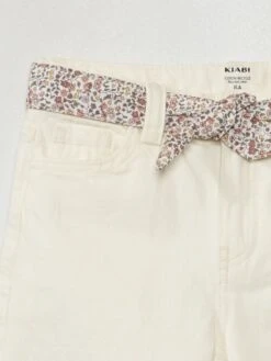 Jeans Larghi Con Cintura In Tessuto -Kiabi jeans larghi con cintura in tessuto bianco aoc82 1 frb3