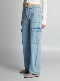 Jeans Larghi Con Tasche -Kiabi jeans larghi con tasche blu aod41 1 frb4