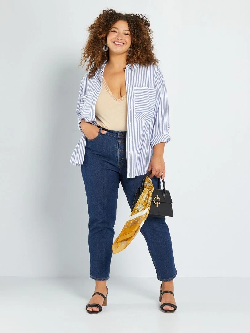 Jeans Mom Vita Alta A 5 Tasche L32 2 Jeans Mom Vita Alta A 5 Tasche L32 - immagine 2