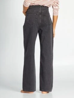 Jeans Wide Leg A Vita Alta Con Cintura -Kiabi jeans wide leg a vita alta con cintura nero ajj21 1 frb3