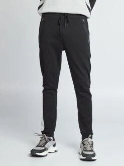 Joggers In Piqué Di Cotone -Kiabi joggers in pique di cotone nero aje18 1 frb4