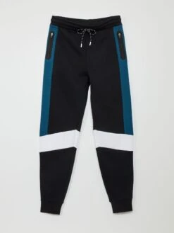 Joggers In Tessuto Felpato Color Block