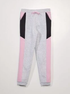 Joggers In Tessuto Felpato Colorblock