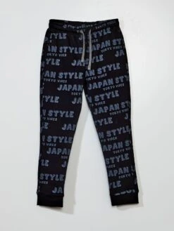 Joggers In Tessuto Felpato Con Stampa