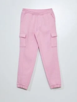 Joggers In Tessuto Felpato Con Tasche Con Patta