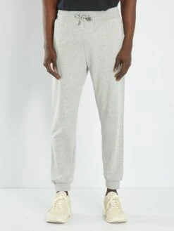 Joggers In Tessuto Felpato Tinta Unita -Kiabi joggers in tessuto felpato tinta unita grigio zn471 3 frb3