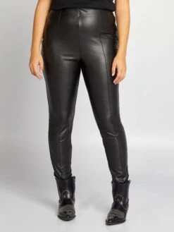 Leggings A Vita Alta In Similpelle