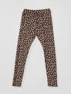 Leggings Stampati In Maglia A Coste -Kiabi leggings stampati in maglia a coste nero ahv53 1 frb5