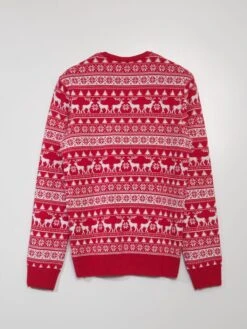 Maglione Di Natale Con Alberi E Fiocchi Di Neve -Kiabi maglione di natale con alberi e fiocchi di neve rosso asy86 1 frb3