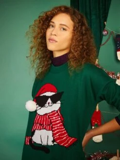 Maglione Di Natale 'gatto' -Kiabi maglione di natale gatto verde atd63 1 frb4
