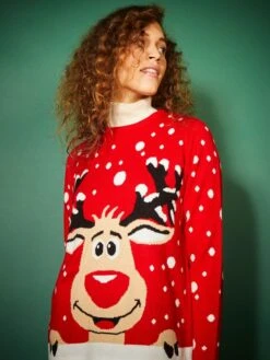 Maglione Di Natale Motivo Renna -Kiabi maglione di natale motivo renna rosso auc35 2 frb5