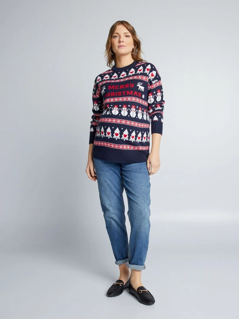 Maglione Di Natale Premaman In Jacquard 1 Maglione Di Natale Premaman In Jacquard