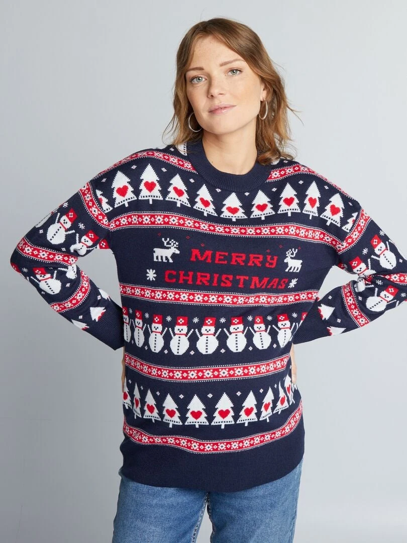 Maglione Di Natale Premaman In Jacquard 2 Maglione Di Natale Premaman In Jacquard - immagine 2