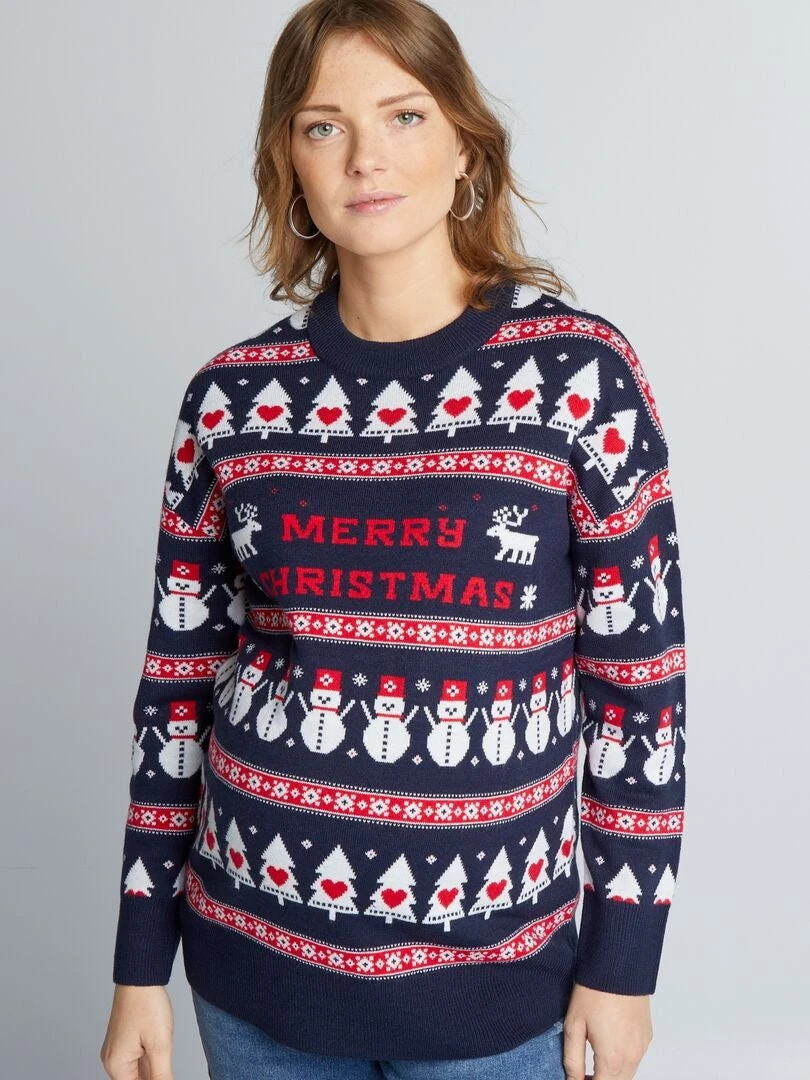 Maglione Di Natale Premaman In Jacquard 4 Maglione Di Natale Premaman In Jacquard - immagine 4