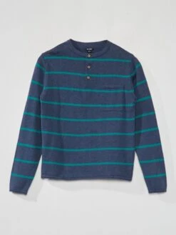 Maglione Leggero Con Collo Serafino