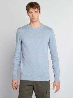 Maglione Tinta Unita Scollo Tondo +1m90