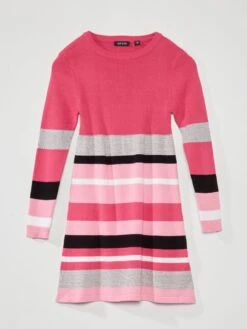 Maxi Pull In Maglia A Coste A Righe