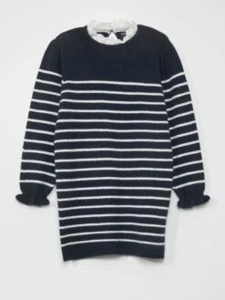 Maxi Pull In Maglia A Righe