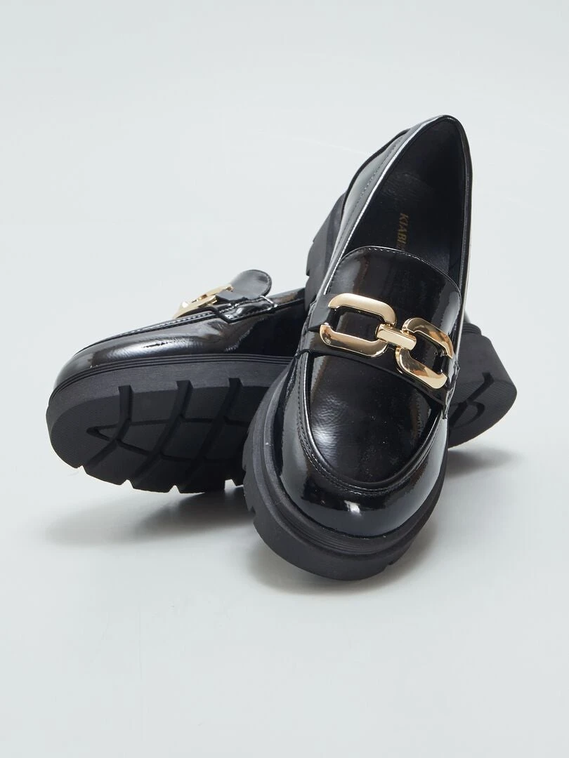 Mocassini Vernice Con Fibbia Dorata 5 Mocassini Vernice Con Fibbia Dorata - immagine 5