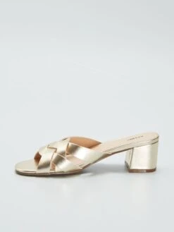 Mules Dorate Con Tacco -Kiabi mules dorate con tacco giallo bat69 1 frb4