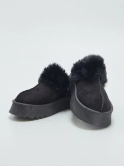 Mules Imbottite Di Pelliccia Suola Spessa -Kiabi mules imbottite di pelliccia suola spessa nero bmt35 1 frb5