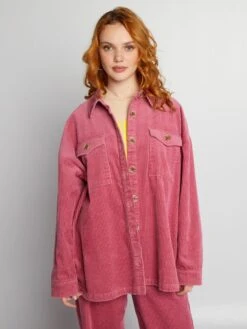 Overshirt In Velluto -Kiabi overshirt in velluto rosa azm34 1 frb3
