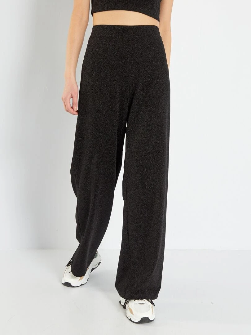 Pantaloni A Vita Alta In Maglia Iridescente 1 Pantaloni A Vita Alta In Maglia Iridescente