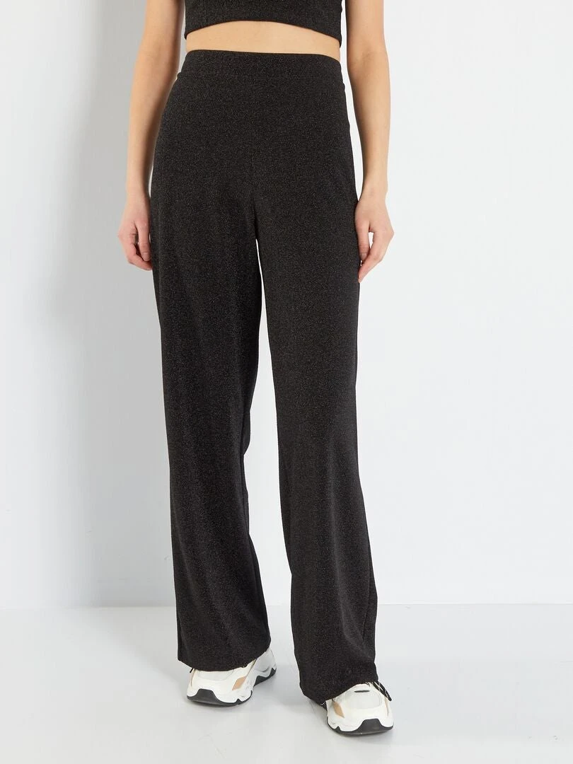 Pantaloni A Vita Alta In Maglia Iridescente 4 Pantaloni A Vita Alta In Maglia Iridescente - immagine 4