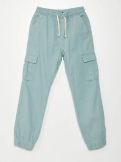 Pantaloni A Vita Elasticizzata Con Tasche