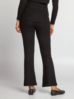 Pantaloni Bootcut Premaman In Tessuto A Costine -Kiabi pantaloni bootcut premaman in tessuto a costine nero ajo67 1 frb3