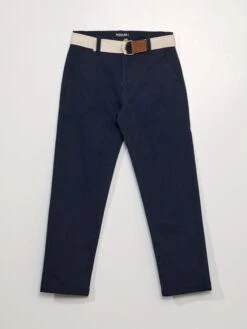 Pantaloni Chino In Twill + Cintura