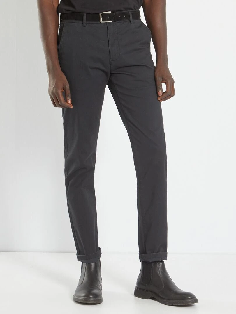 Pantaloni Chino Slim Con Cintura - L32 2 Pantaloni Chino Slim Con Cintura - L32 - immagine 2