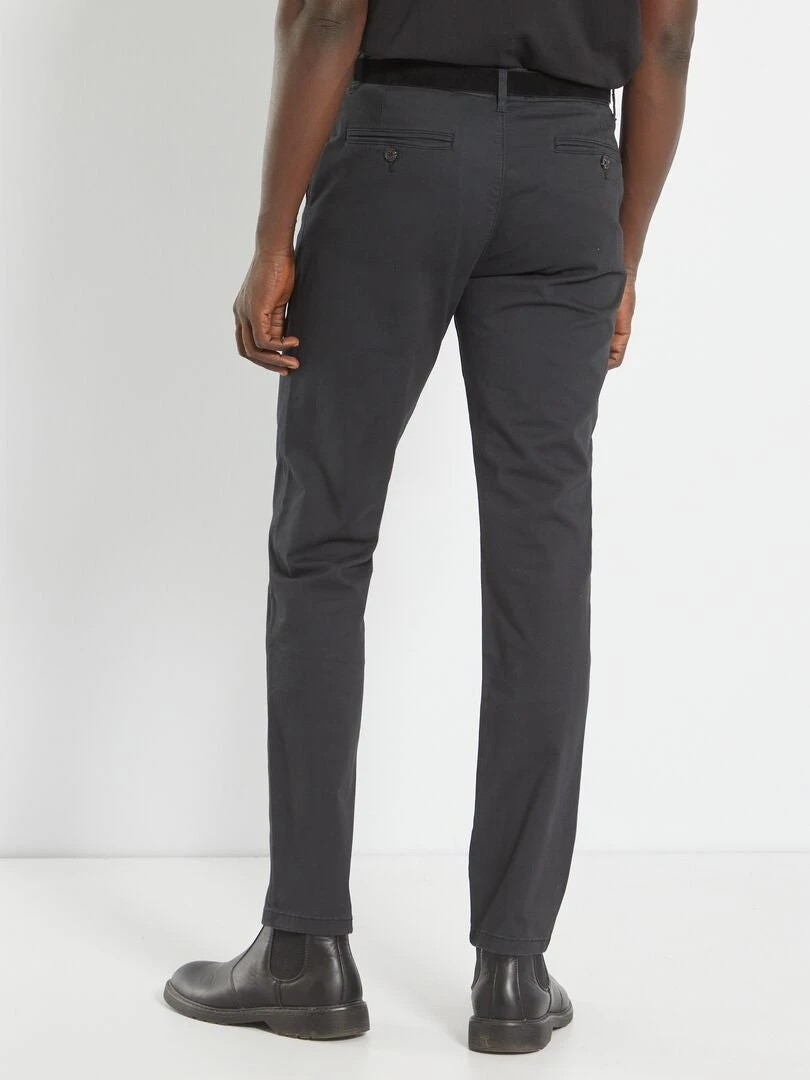 Pantaloni Chino Slim Con Cintura - L32 3 Pantaloni Chino Slim Con Cintura - L32 - immagine 3