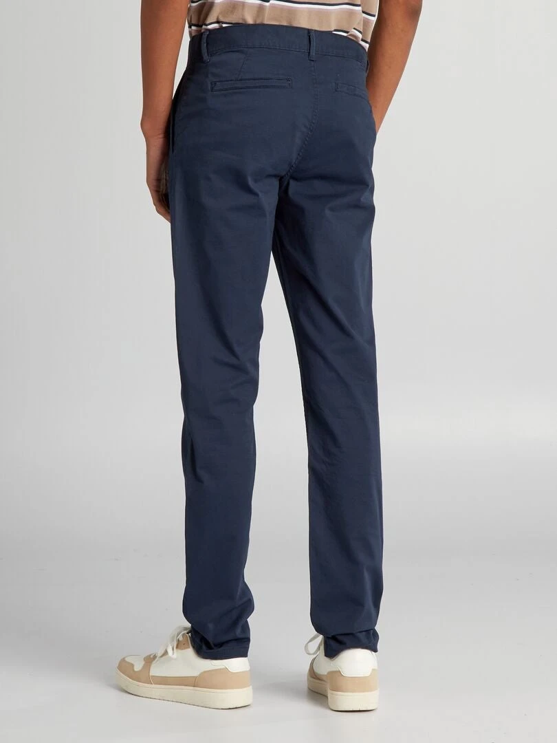 Pantaloni Chino Slim Puro Cotone L36 + 1 M 90 3 Pantaloni Chino Slim Puro Cotone L36 + 1 M 90 - immagine 3