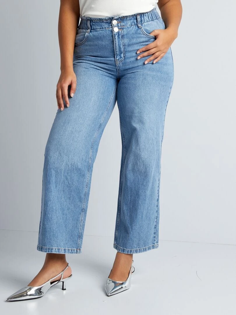 Pantaloni Denim Con Vita Elasticizzata 1 Pantaloni Denim Con Vita Elasticizzata