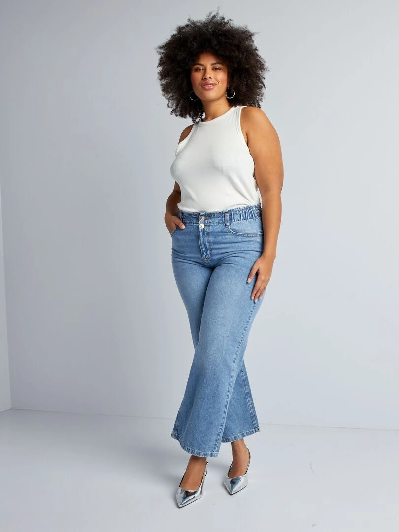 Pantaloni Denim Con Vita Elasticizzata 2 Pantaloni Denim Con Vita Elasticizzata - immagine 2