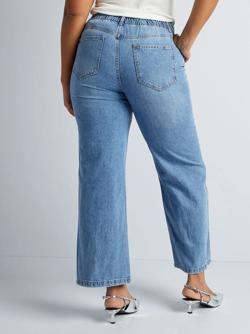 Pantaloni Denim Con Vita Elasticizzata 3 Pantaloni Denim Con Vita Elasticizzata - immagine 3