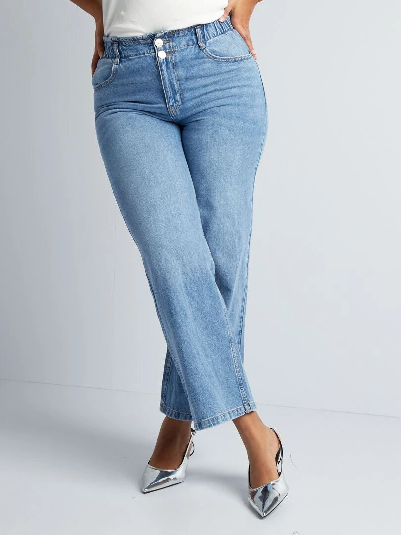 Pantaloni Denim Con Vita Elasticizzata 4 Pantaloni Denim Con Vita Elasticizzata - immagine 4