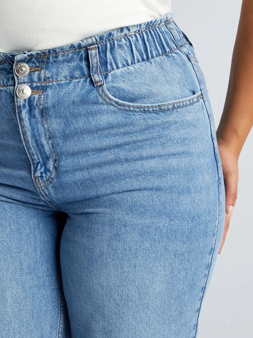 Pantaloni Denim Con Vita Elasticizzata 5 Pantaloni Denim Con Vita Elasticizzata - immagine 5