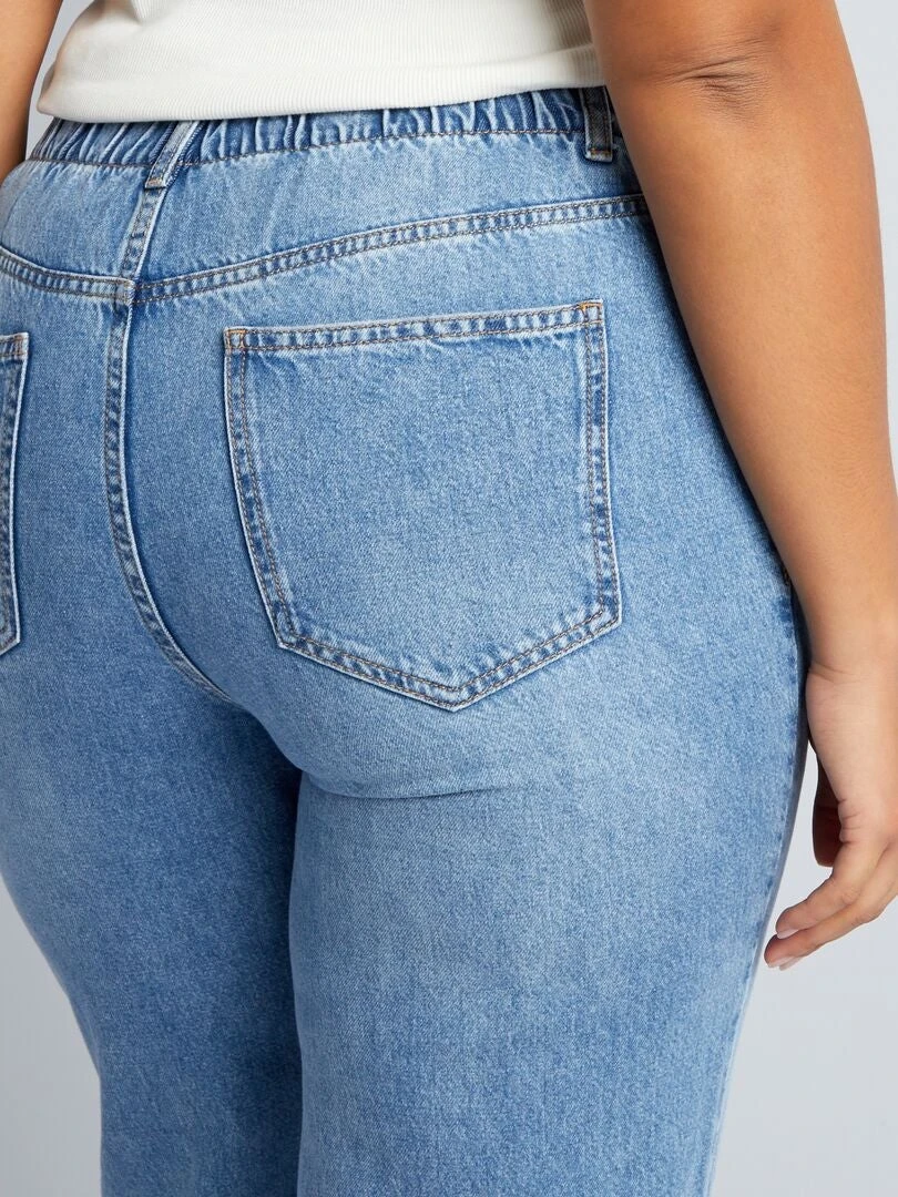 Pantaloni Denim Con Vita Elasticizzata 6 Pantaloni Denim Con Vita Elasticizzata - immagine 6